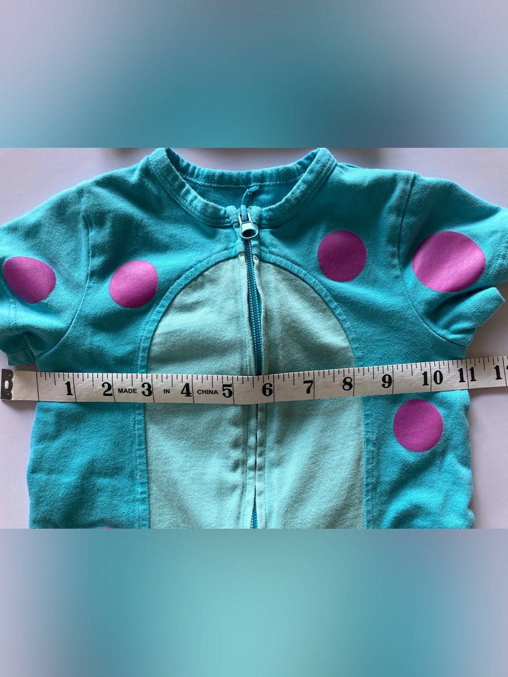 Disney Parks Monsters Inc Sulley Romper Costume Onesie 24M | 100% Cotton - Picture 8 of 12